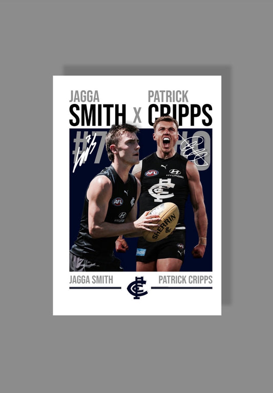 Jagga Smith x Patrick Cripps | Carlton AFL Poster