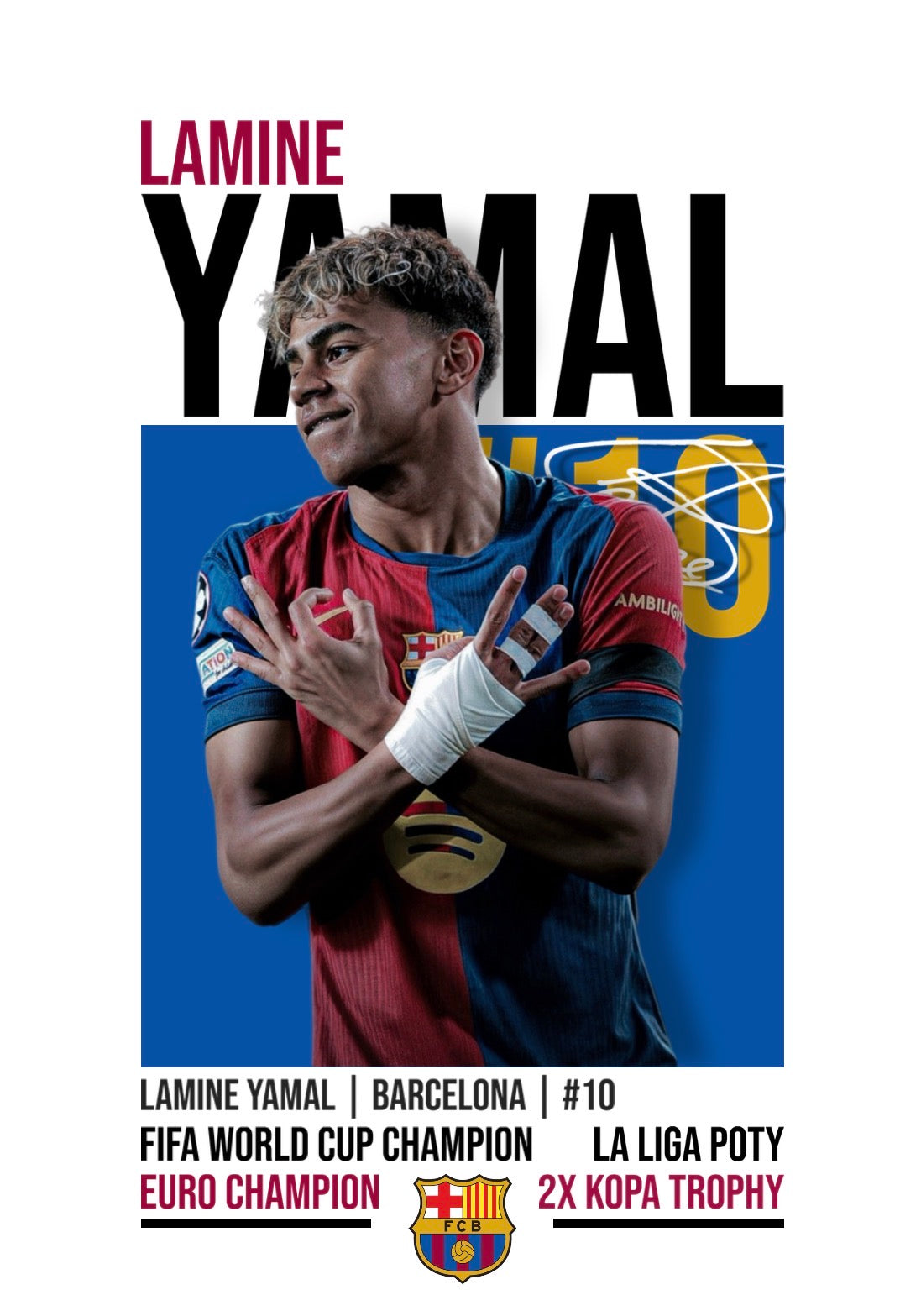 Lamine Yamal | Barcelona Football Poster