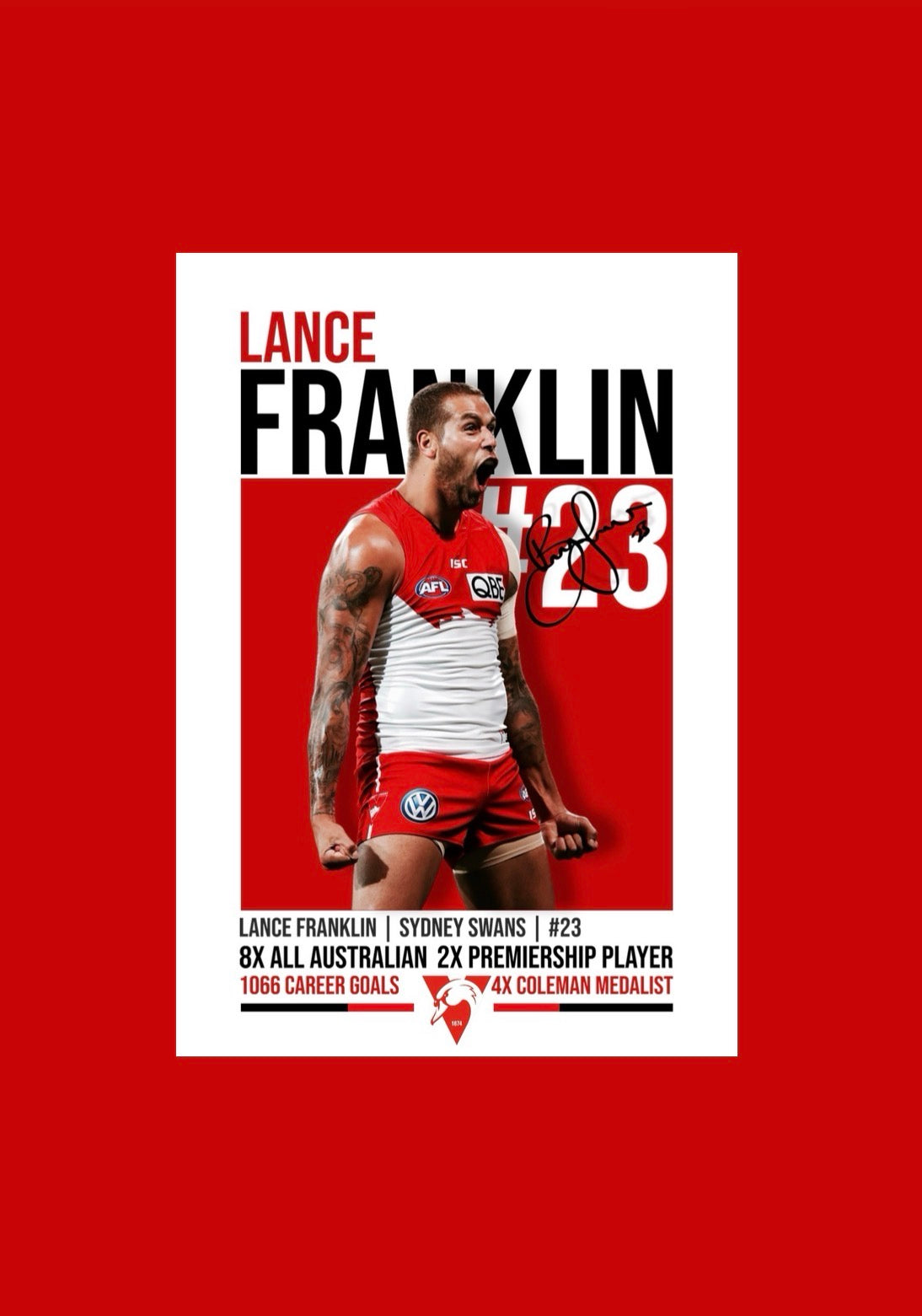 Lance Franklin Sydney Swans Poster