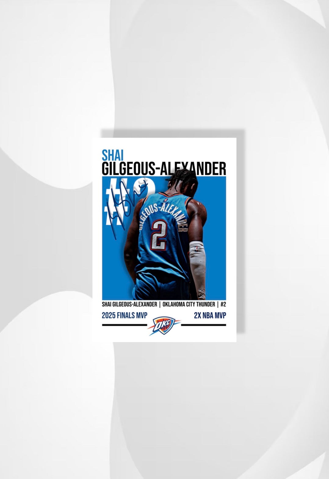 Shai Gilgeous-Alexander | Oklahoma City Thunder NBA Poster