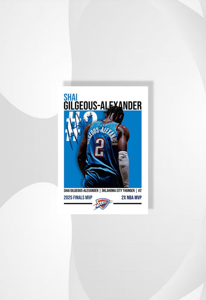 Shai Gilgeous-Alexander | Oklahoma City Thunder NBA Poster
