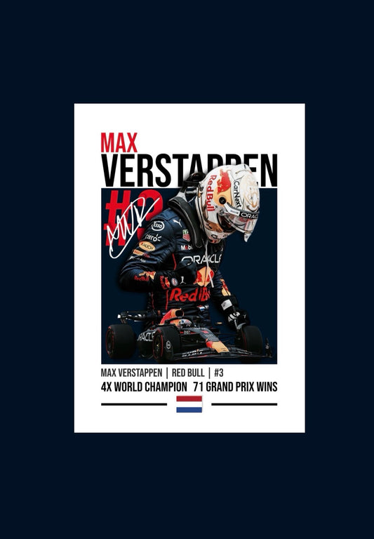 Max Verstappen Legends Edition Poster