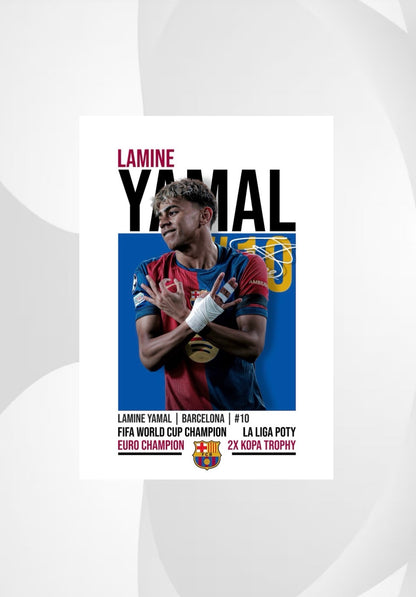 Lamine Yamal | Barcelona Football Poster