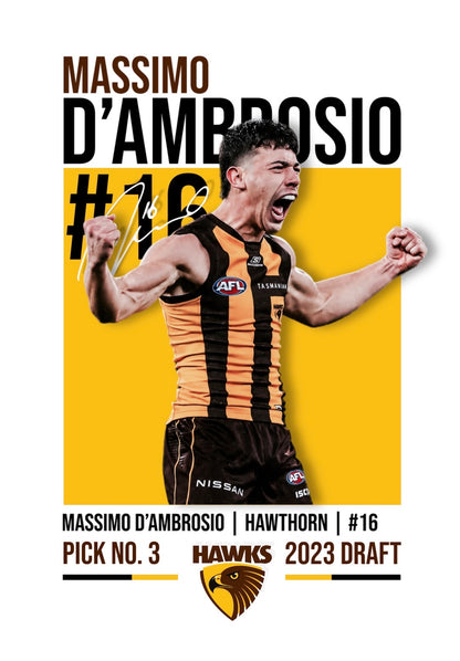 Massimo D'Ambrosio | Hawthorn AFL Poster