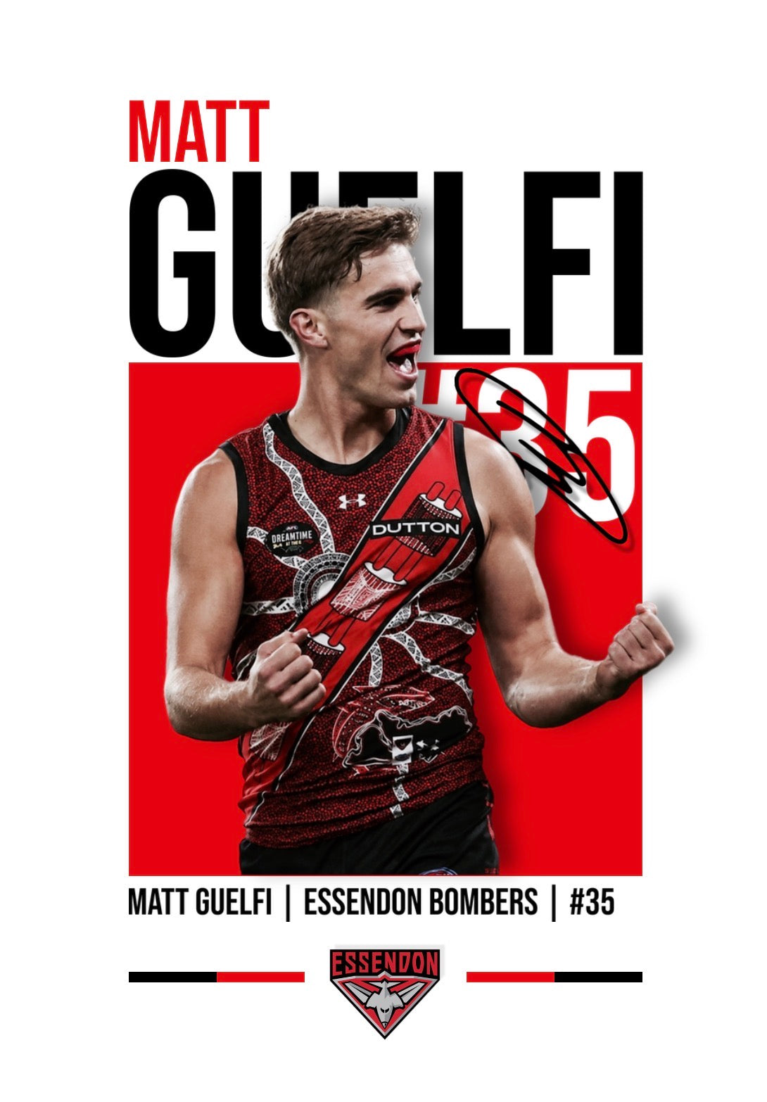 Matt Guelfi | Essendon AFL Poster