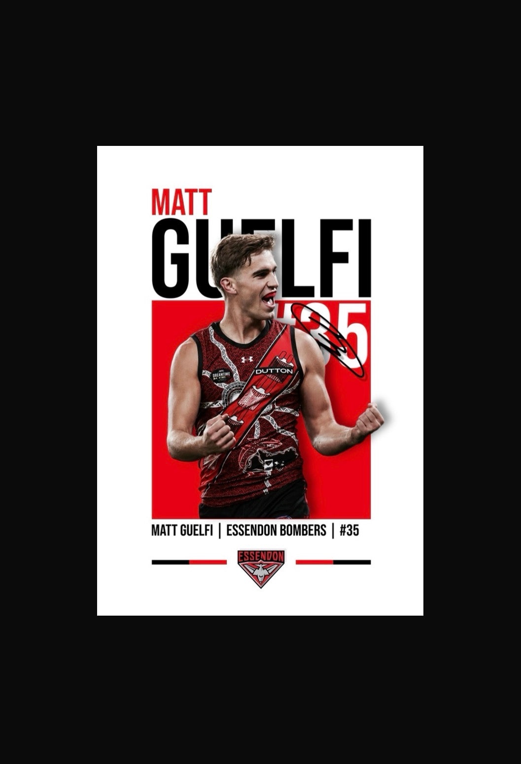 Matt Guelfi | Essendon AFL Poster