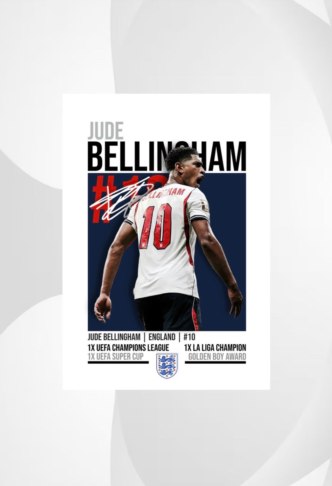 Jude Bellingham | England Football Poster
