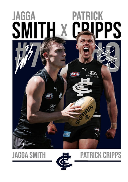 Jagga Smith x Patrick Cripps | Carlton AFL Poster