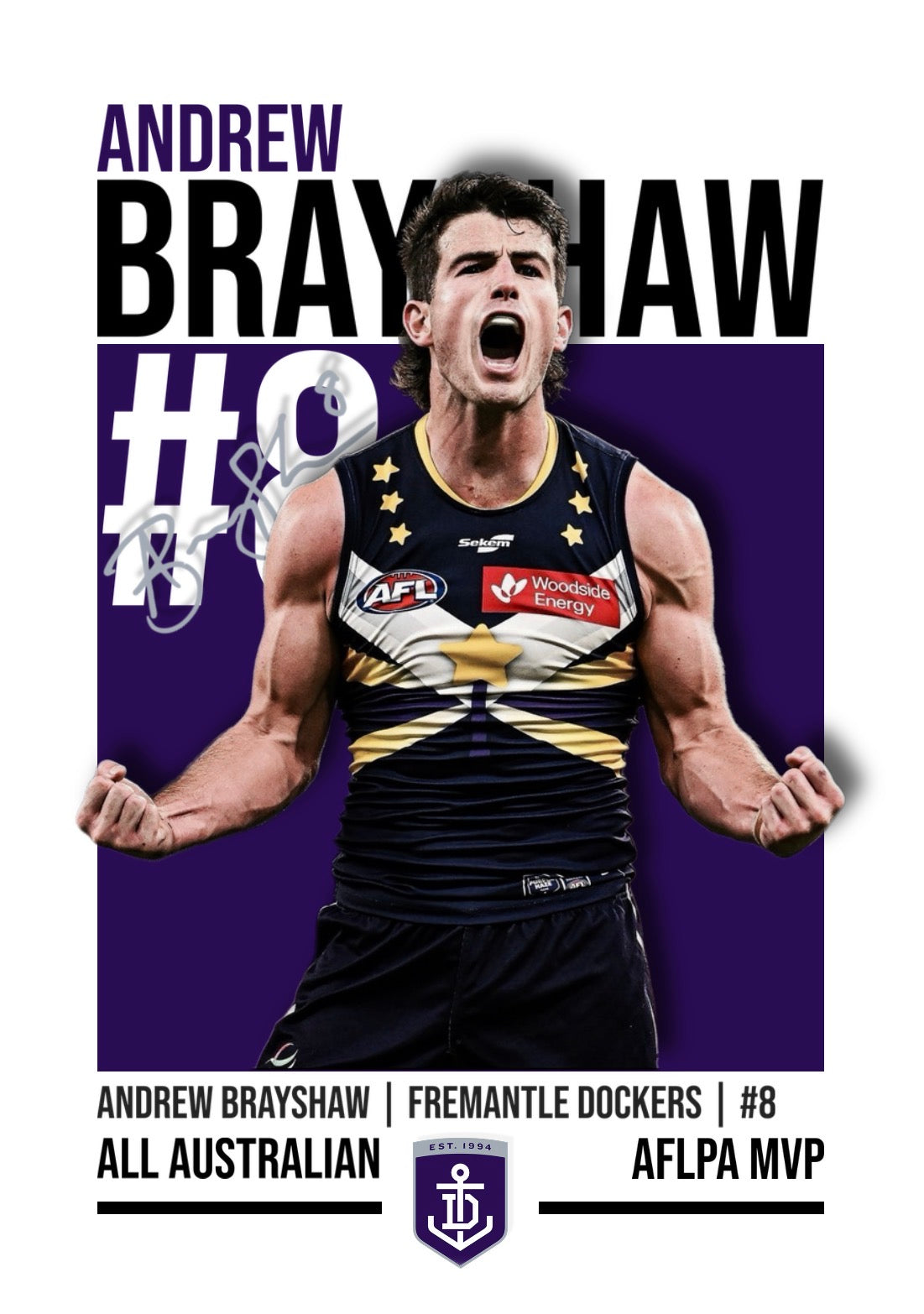 Andrew Brayshaw | Fremantle AFL Poster