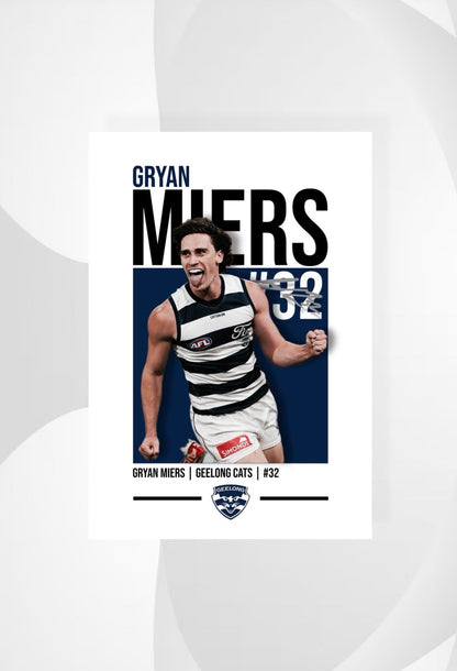 Gryan Miers | Geelong AFL Poster