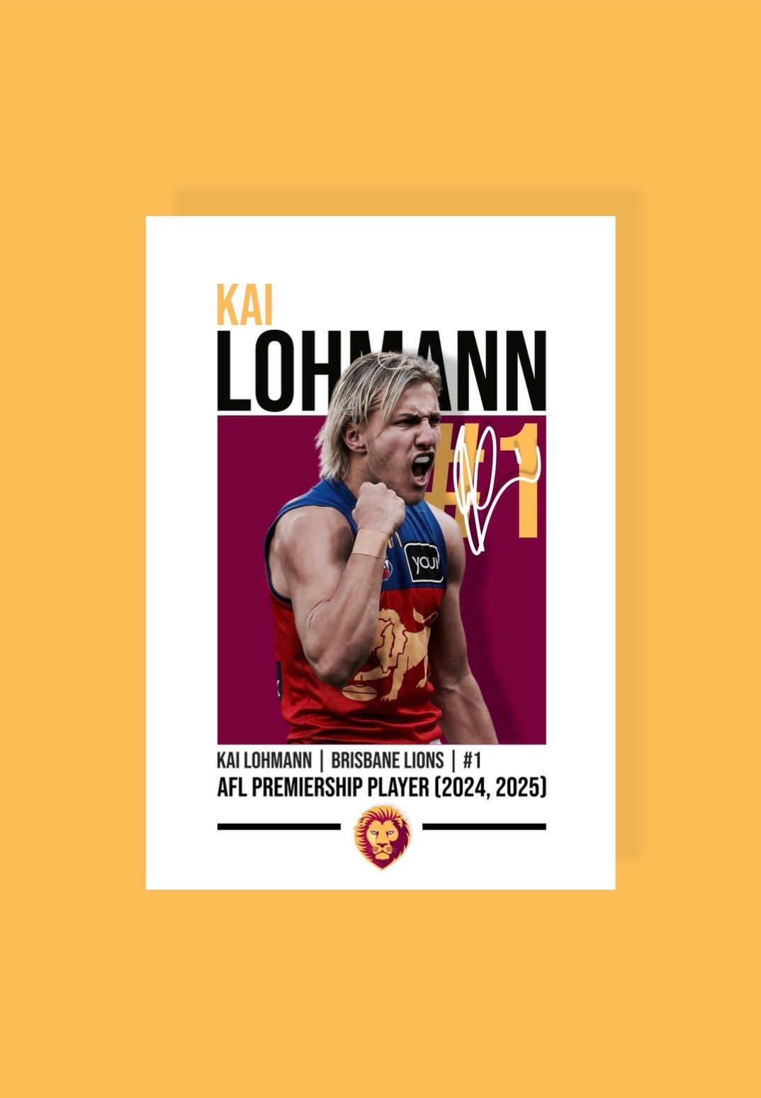 Kai Lohmann | Brisbane Lions AFL Poster