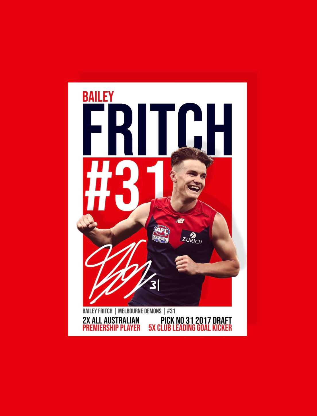 Bailey Fritch | Melbourne AFL Poster