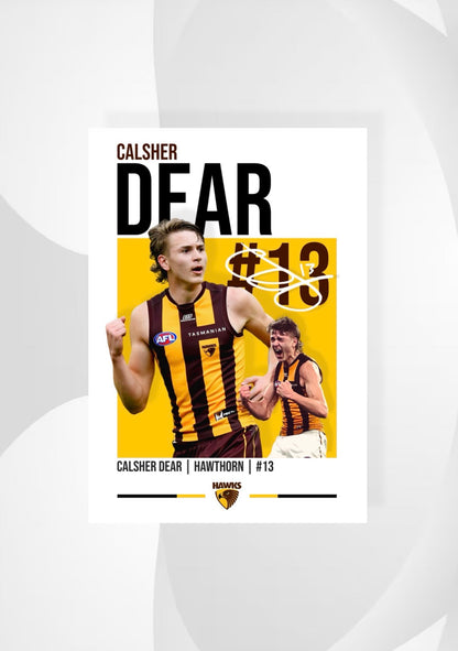 Calsher Dear | Hawthorn Hawks AFL Poster