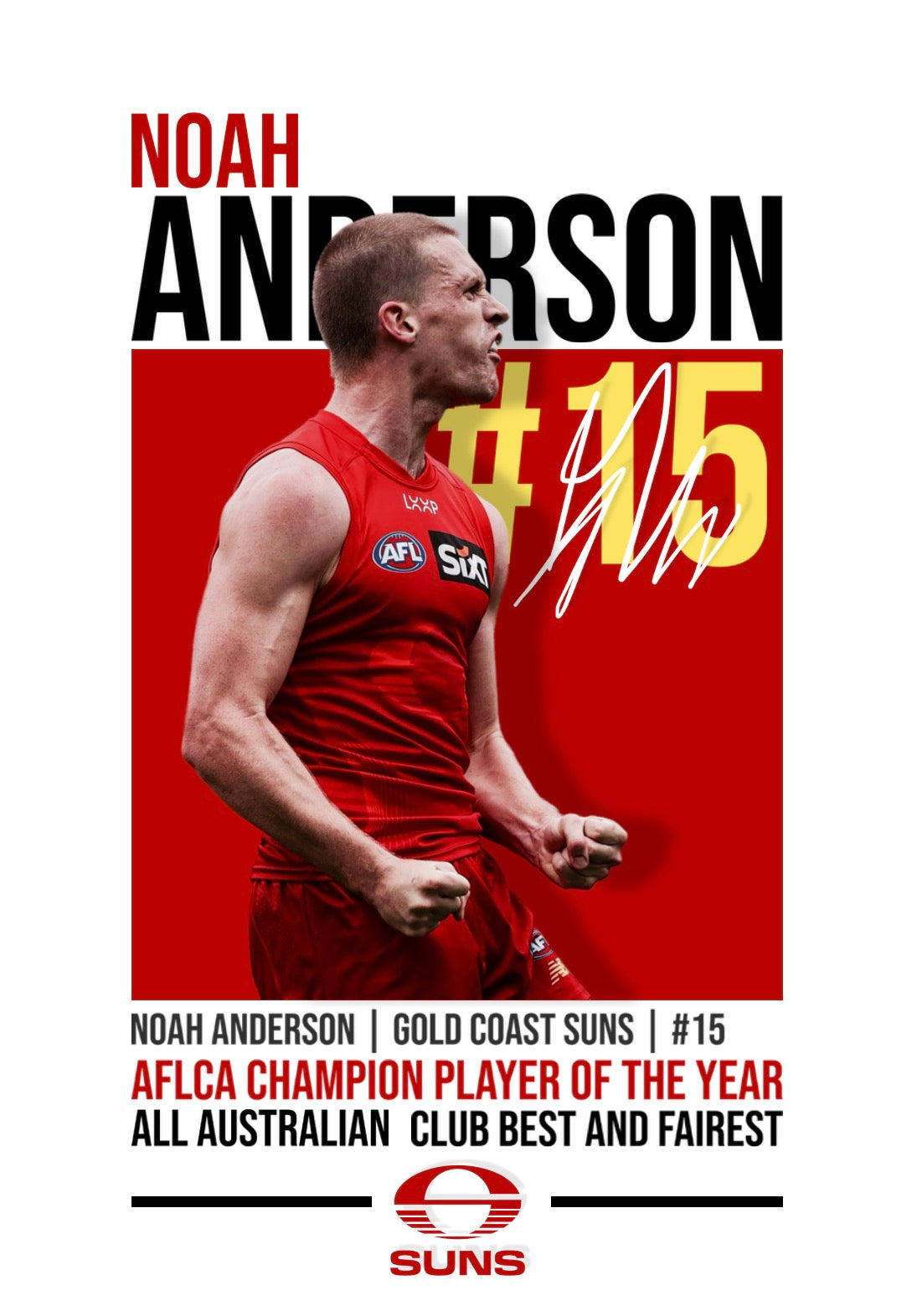 Noah Anderson | Gold Coast Suns AFL Poster