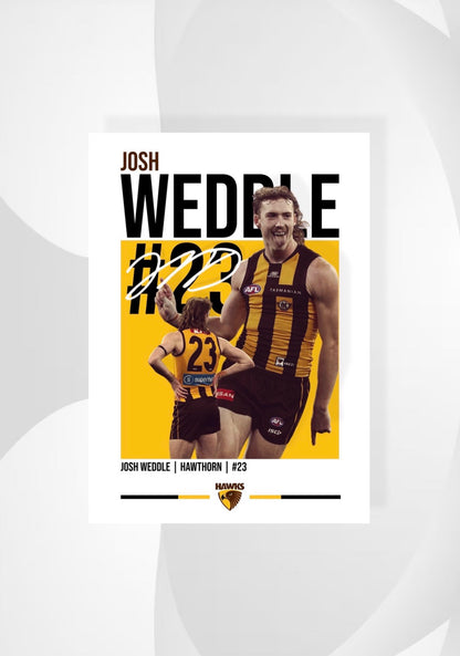 Josh Weddle | Hawthorn AFL Poster
