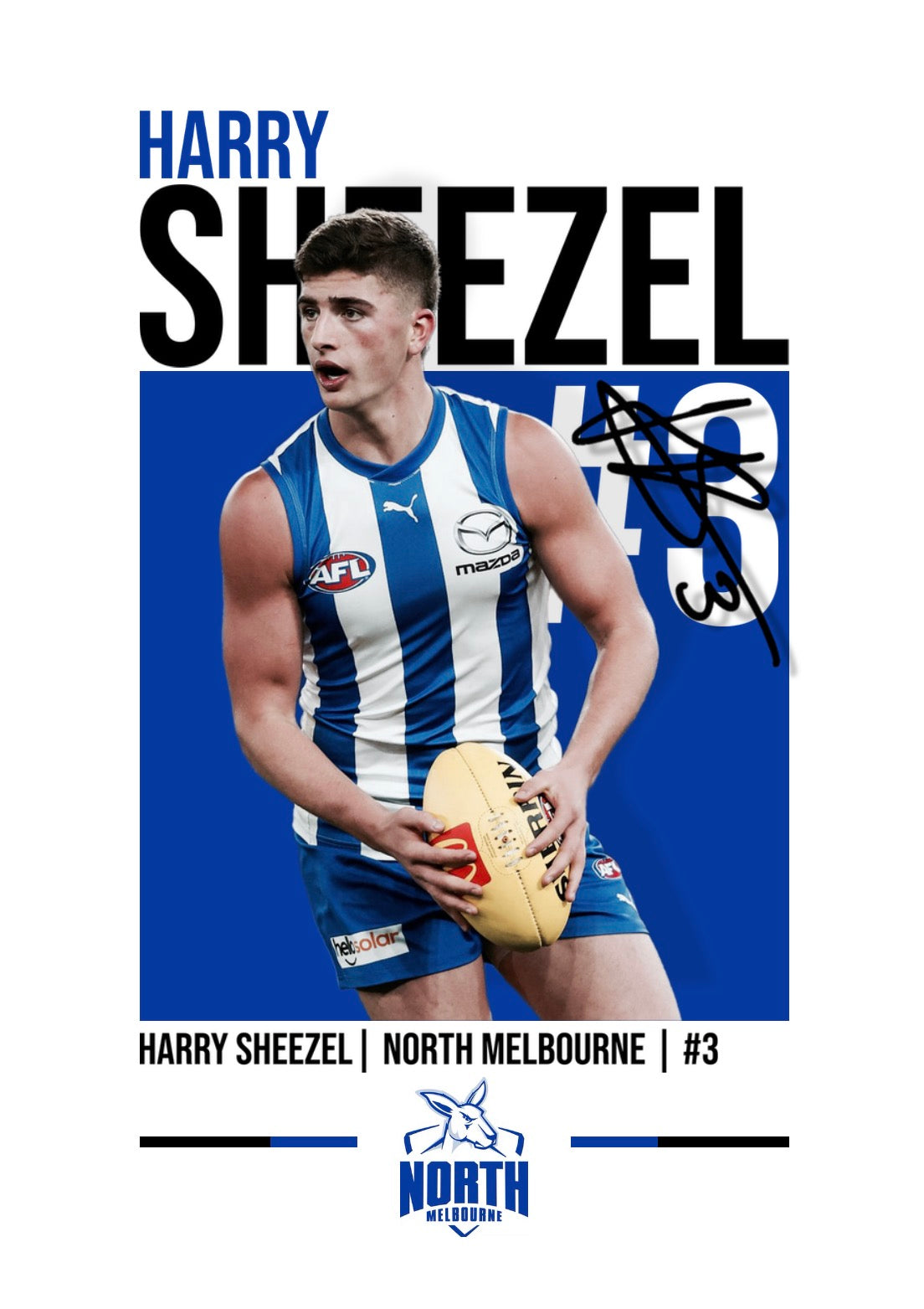 Harry Sheezel | North Melbourne AFL Poster