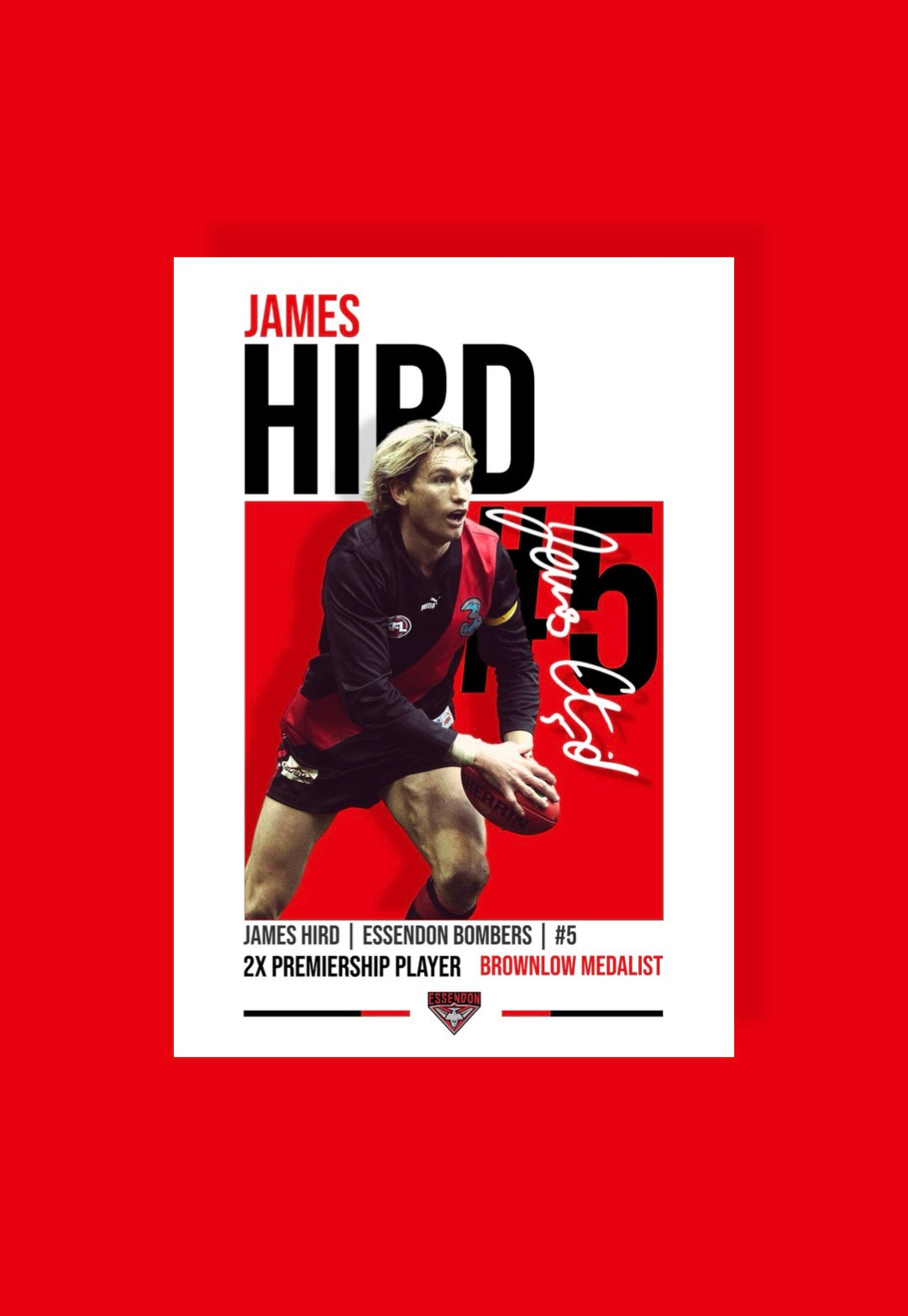 James Hird | Essendon AFL Poster