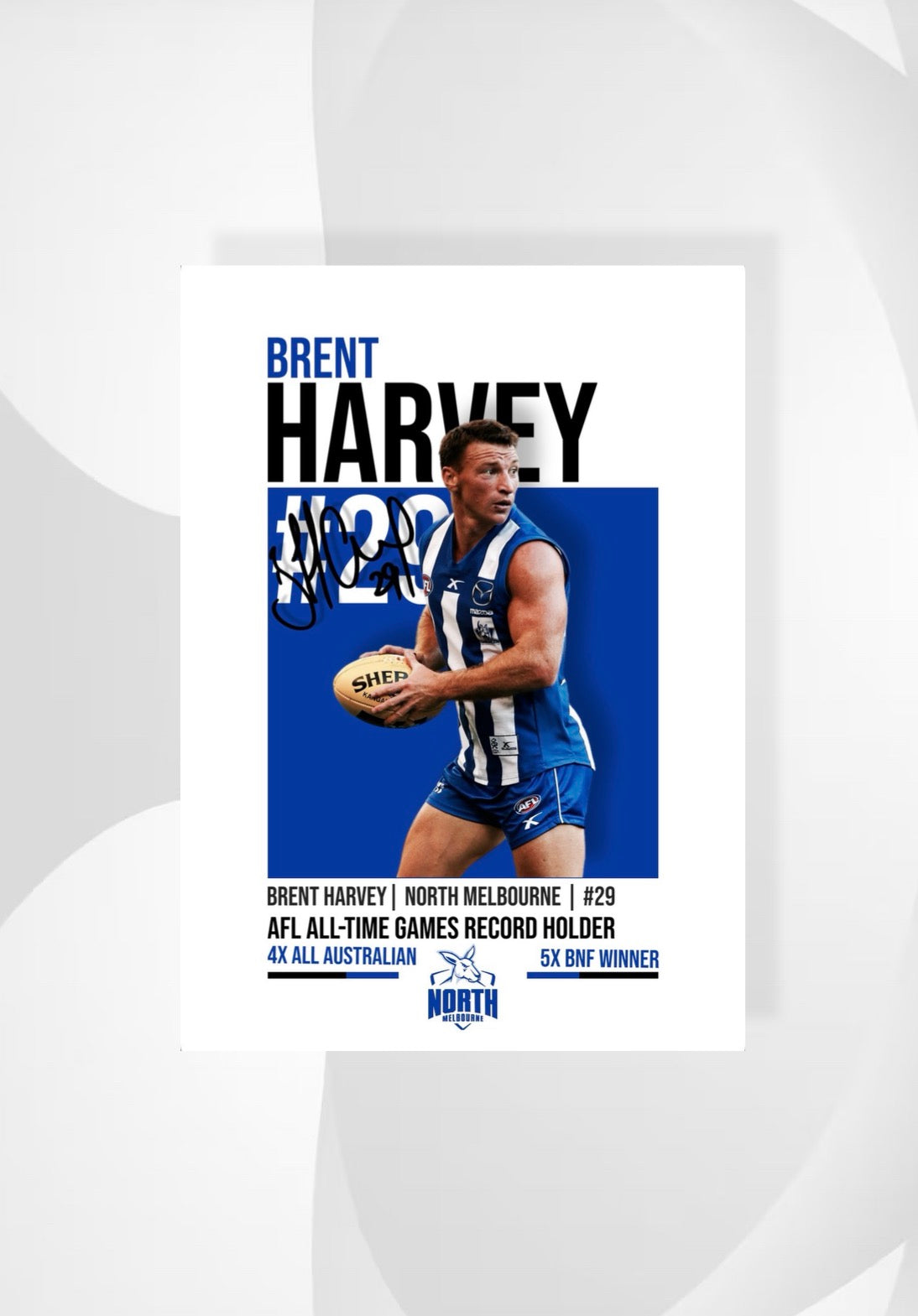 Brent Harvey | North Melbourne AFL Poster