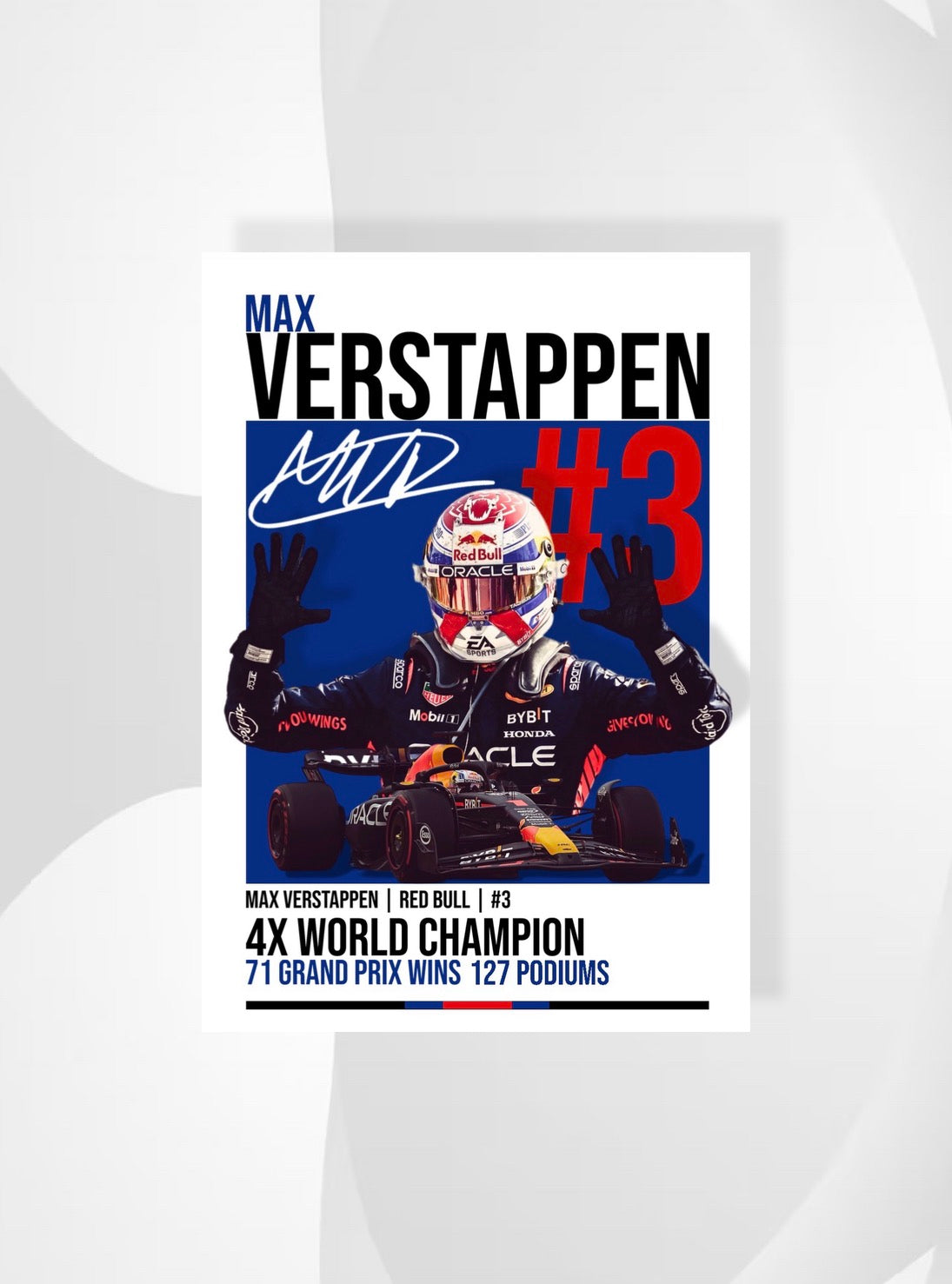 Max Verstappen Legends Edition Poster
