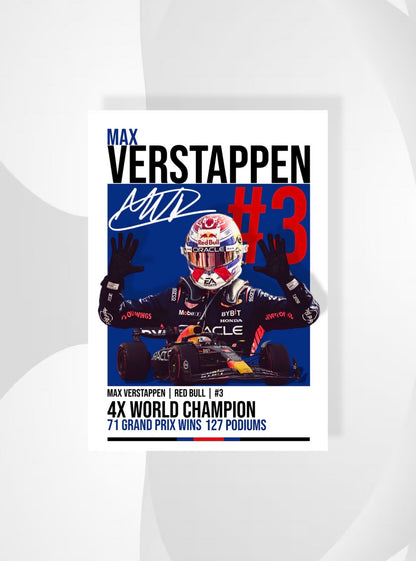 Max Verstappen Legends Edition Poster