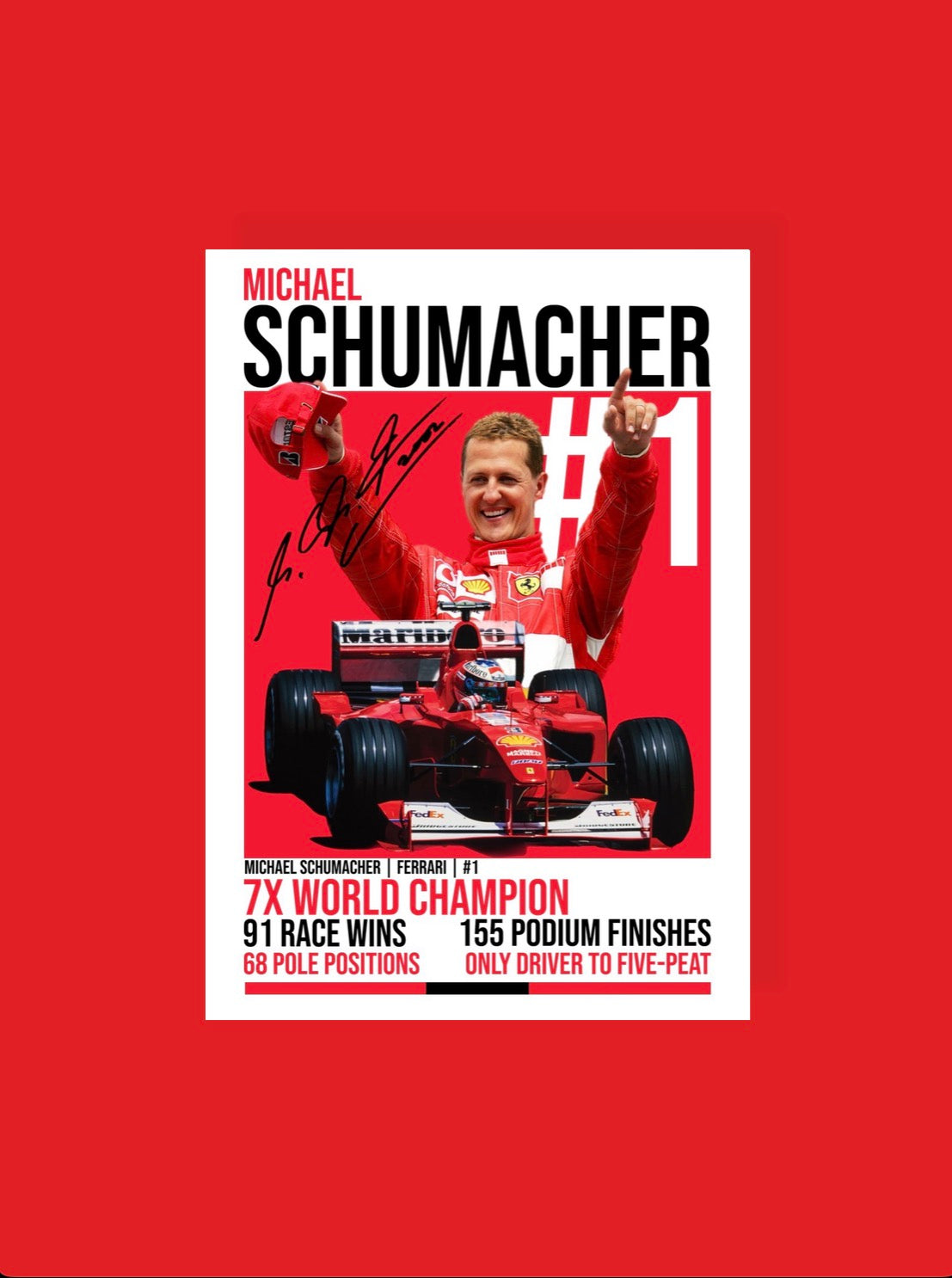 Michael Schumacher | Formula 1 Legends Poster