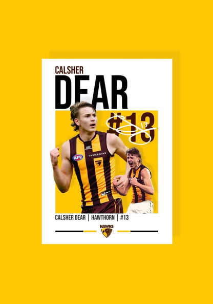 Calsher Dear | Hawthorn Hawks AFL Poster