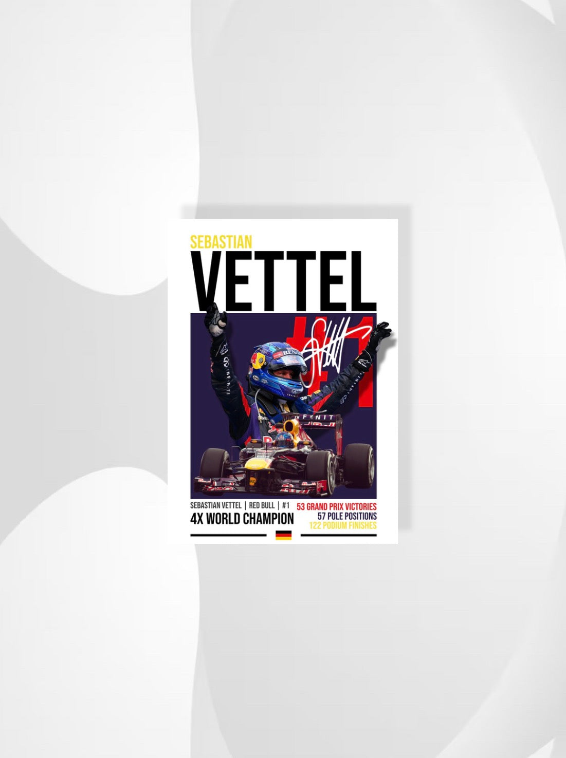 Sebastian Vettel | Formula 1 Legends Poster
