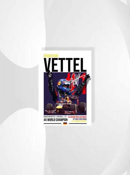 Sebastian Vettel | Formula 1 Legends Poster