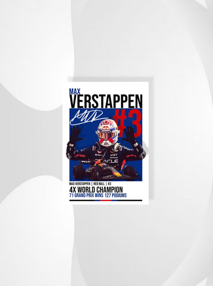Max Verstappen Legends Edition Poster