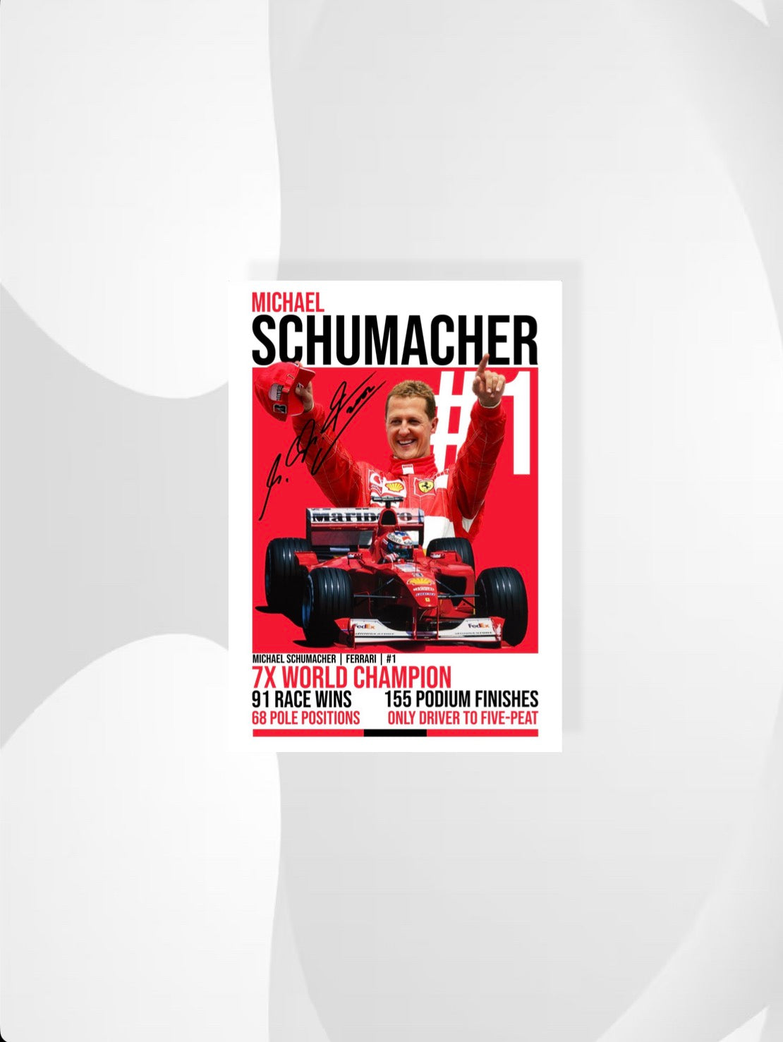 Michael Schumacher | Formula 1 Legends Poster