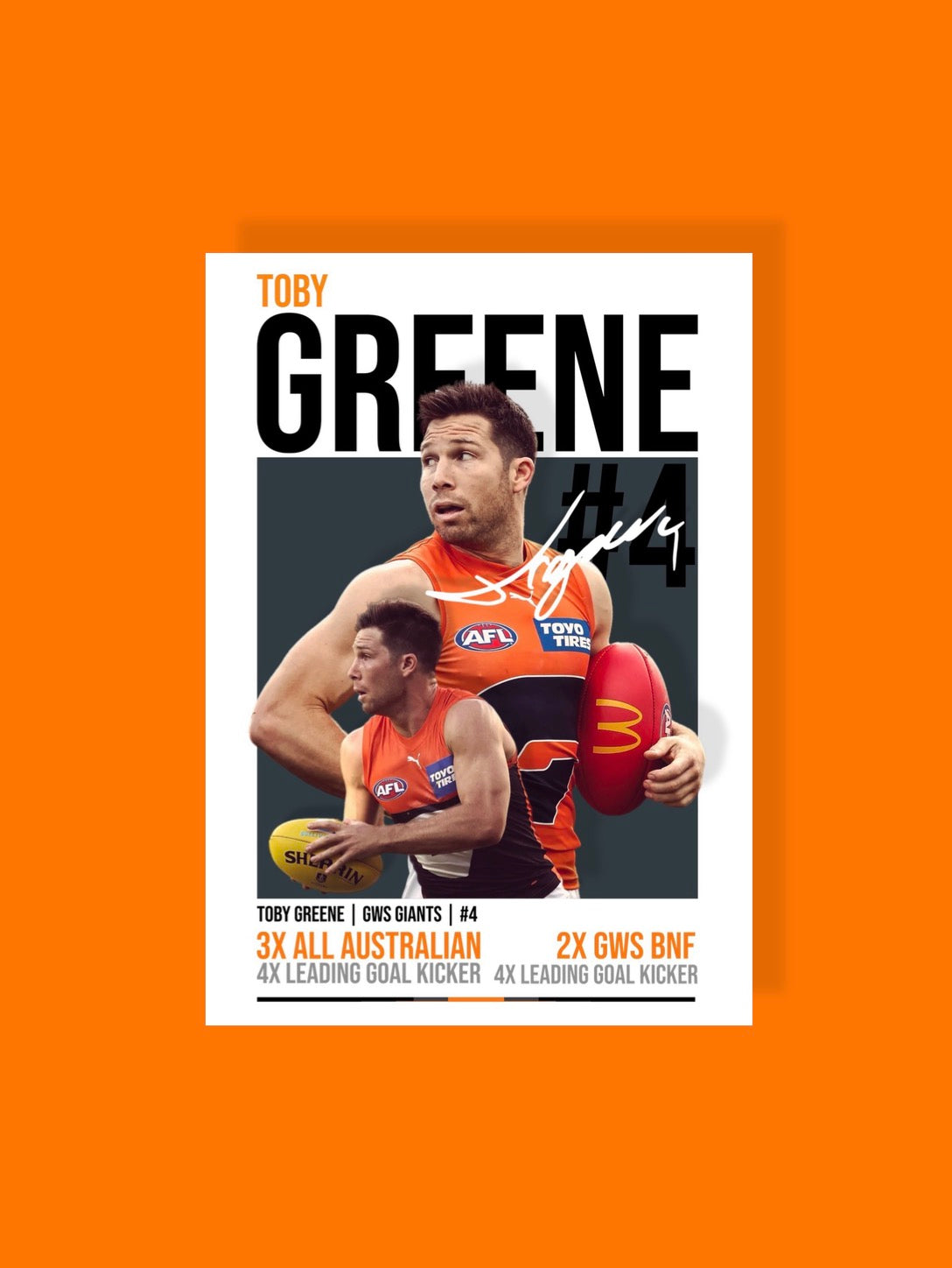 Toby Greene | GWS Giants AFL Poster