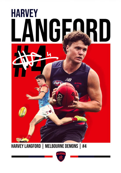 Harvey Langford | Melbourne AFL Poster
