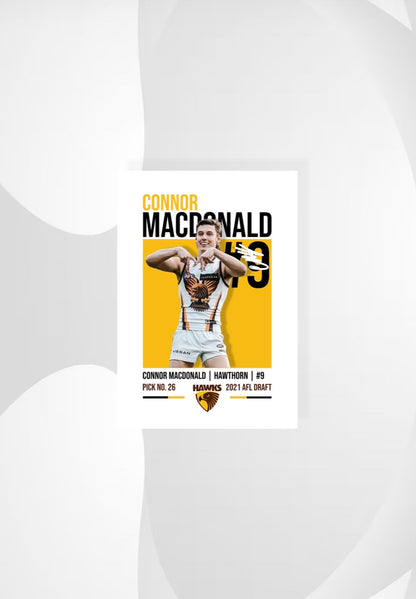 Connor MacDonald | Hawthorn AFL Poster
