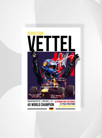 Sebastian Vettel | Formula 1 Legends Poster