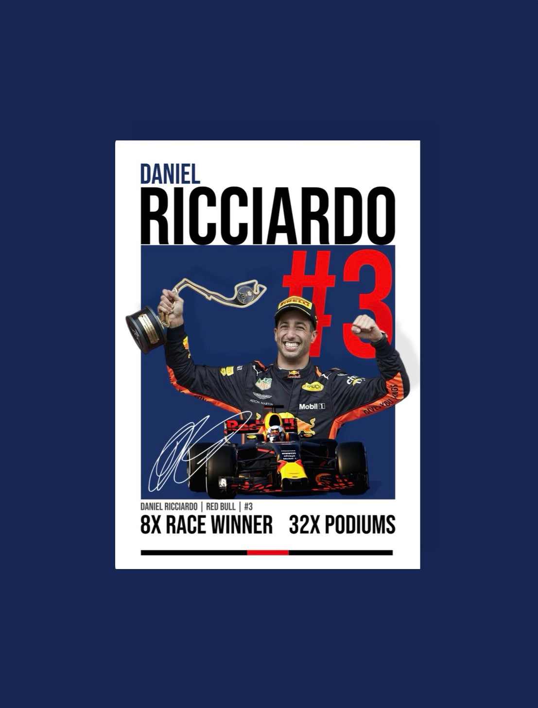 Daniel Ricciardo Red Bull Poster