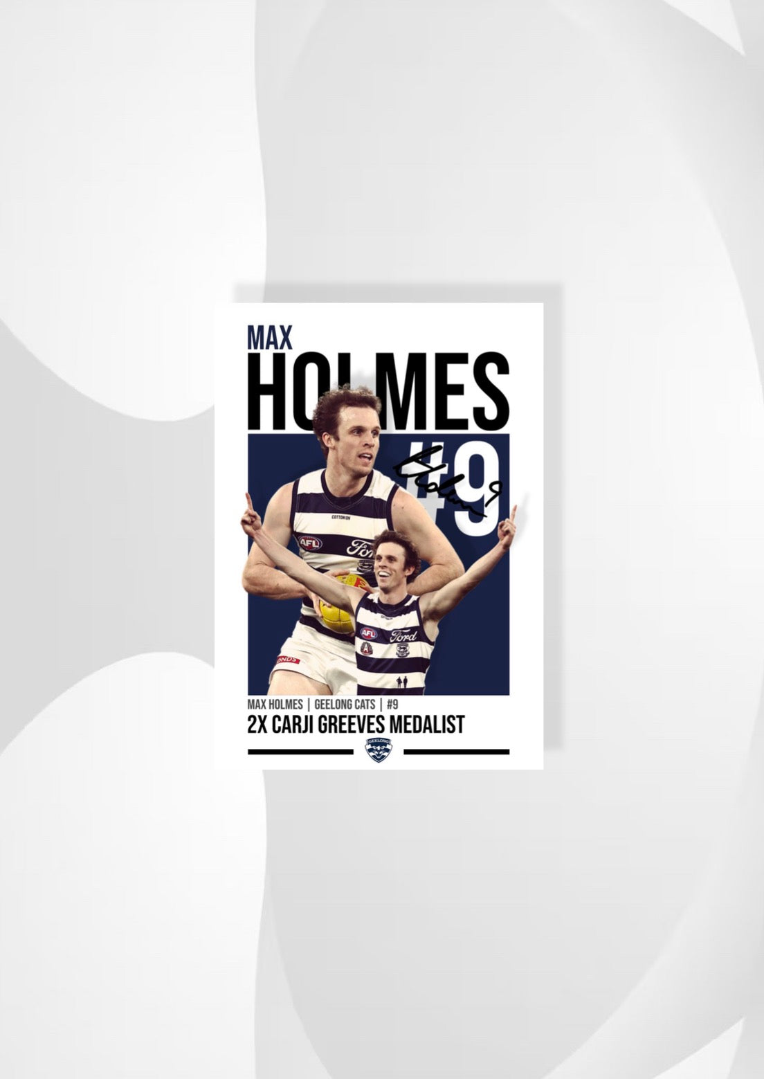 Max Holmes | Geelong AFL Poster