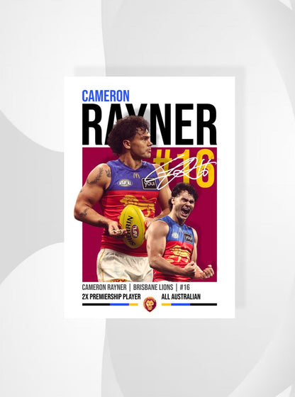 Cameron Rayner | Brisbane Lions AFL Poster