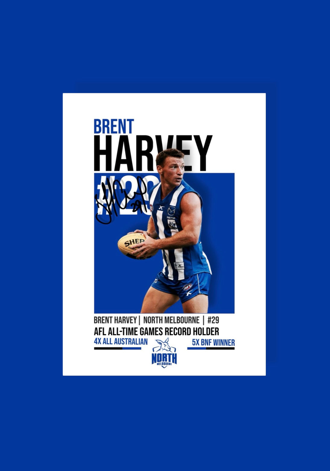 Brent Harvey | North Melbourne AFL Poster