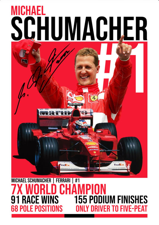 Michael Schumacher Legends Edition Poster