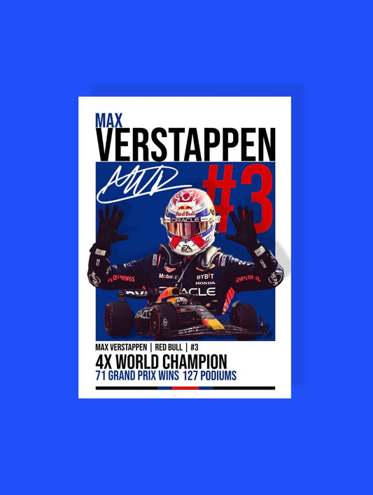 Max Verstappen Legends Edition Poster