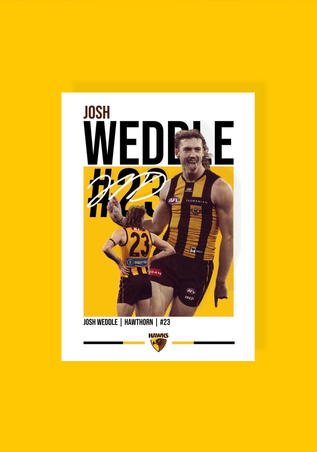 Josh Weddle | Hawthorn AFL Poster