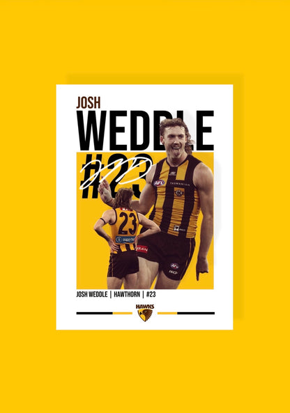 Josh Weddle | Hawthorn AFL Poster