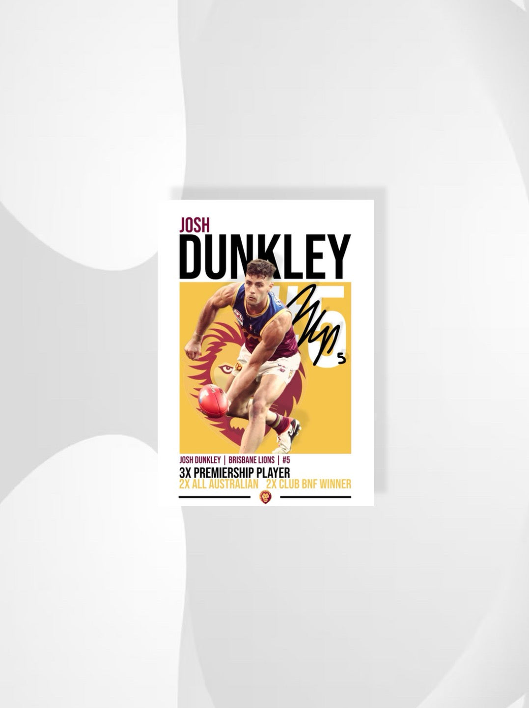Josh Dunkley | Brisbane Lions AFL Poster