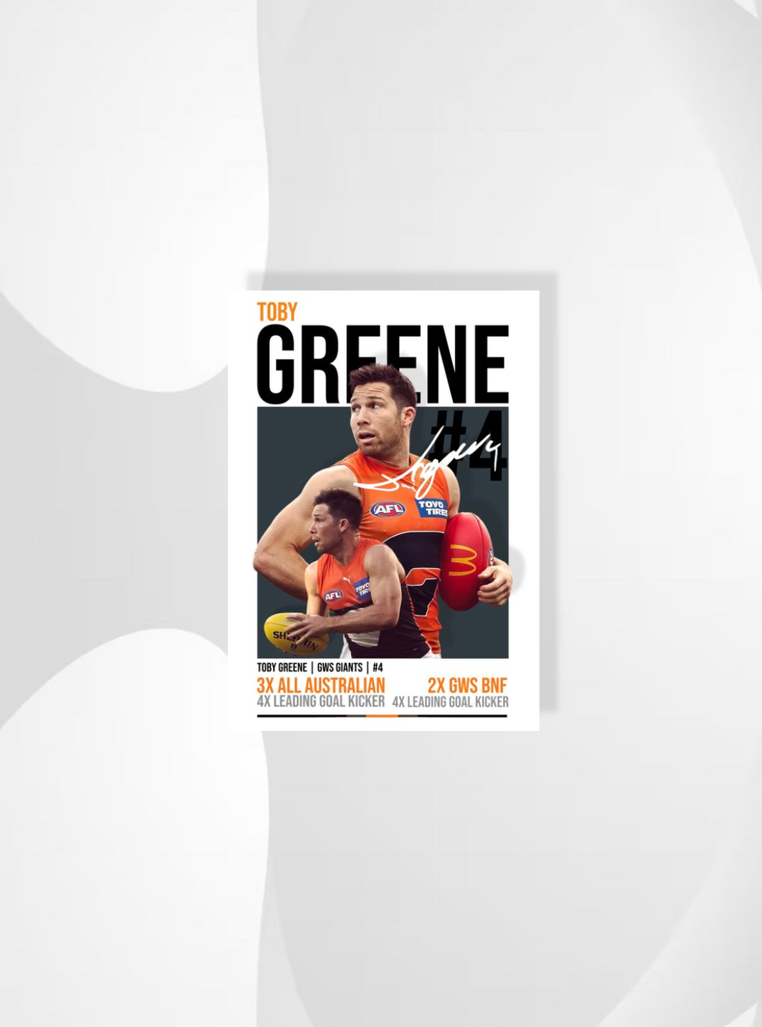 Toby Greene | GWS Giants AFL Poster