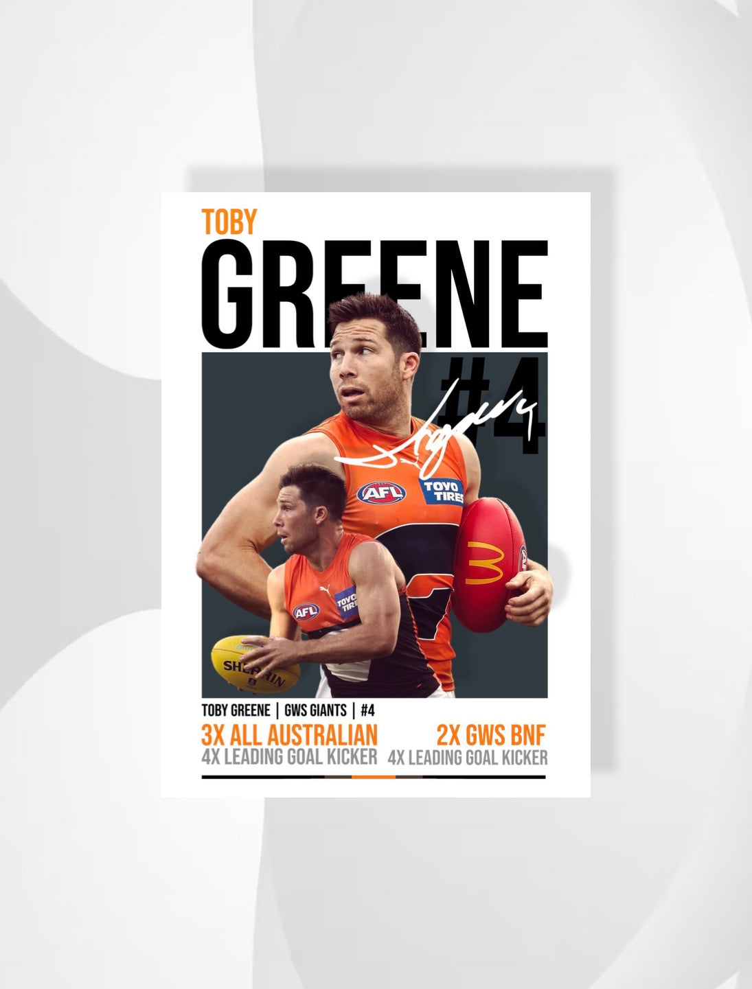 Toby Greene | GWS Giants AFL Poster