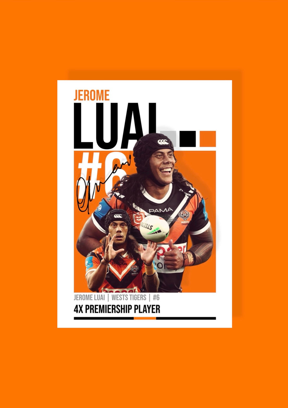 Jerome Luai | Wests Tigers NRL Poster
