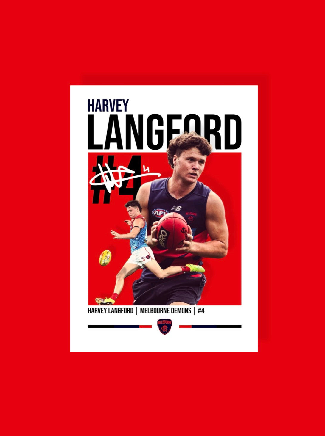 Harvey Langford | Melbourne AFL Poster