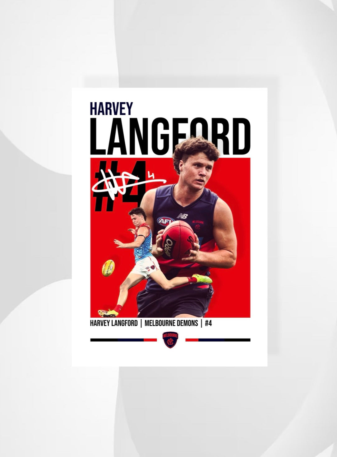 Harvey Langford | Melbourne AFL Poster