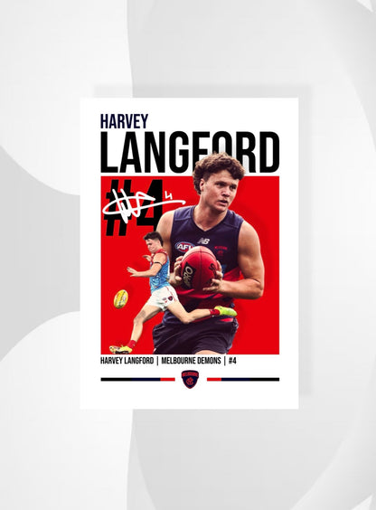 Harvey Langford | Melbourne AFL Poster