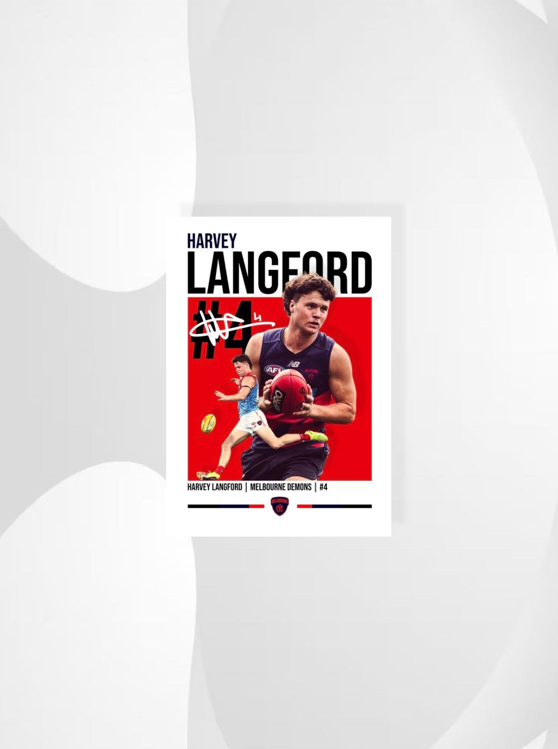 Harvey Langford | Melbourne AFL Poster